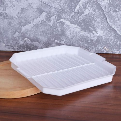  [아마존베스트]UPKOCH Ideal 2 Pcs Microwave Bacon Baking Tray Useful Eggs Sausage Rack Kitchen Cooking Tools Accessories (White)