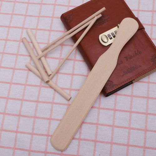  [아마존베스트]UPKOCH 2pcs Crepe Spreader Spatula Set Crepe Pan Maker Beechwood Construction