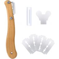 [아마존베스트]UPKOCH Bread Lame with Wooden Handle, Bread Bakers Lame Slashing Tool, Bread Slicer Cake Cutter, Dough Making Slasher Tools, Sourdough Bread Lame Knife with Plastic Protective Cove