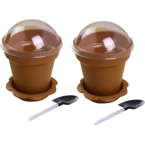  [아마존베스트]UPKOCH 20pcs mini flower pot cup with shovel spoon