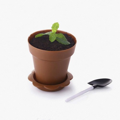  [아마존베스트]UPKOCH 20pcs mini flower pot cup with shovel spoon