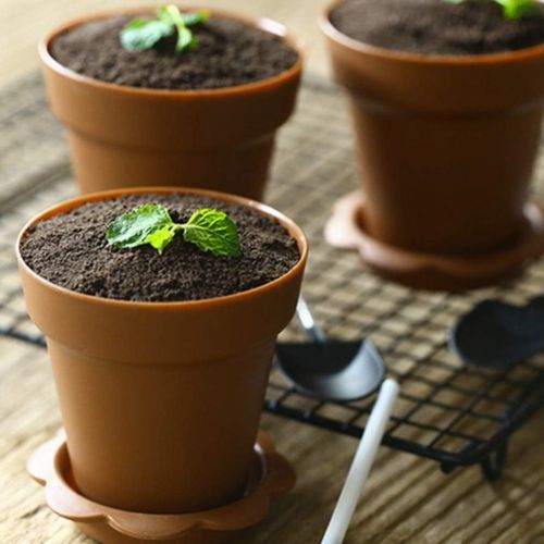  [아마존베스트]UPKOCH 20pcs mini flower pot cup with shovel spoon