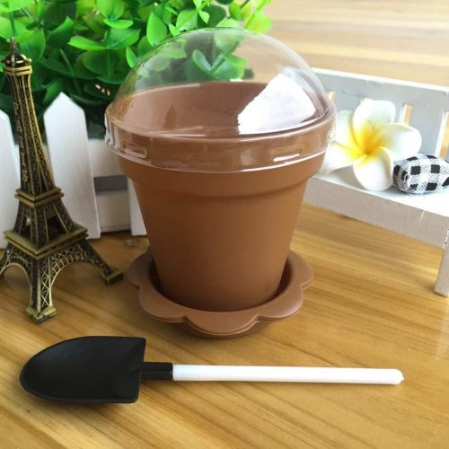  [아마존베스트]UPKOCH 20pcs mini flower pot cup with shovel spoon