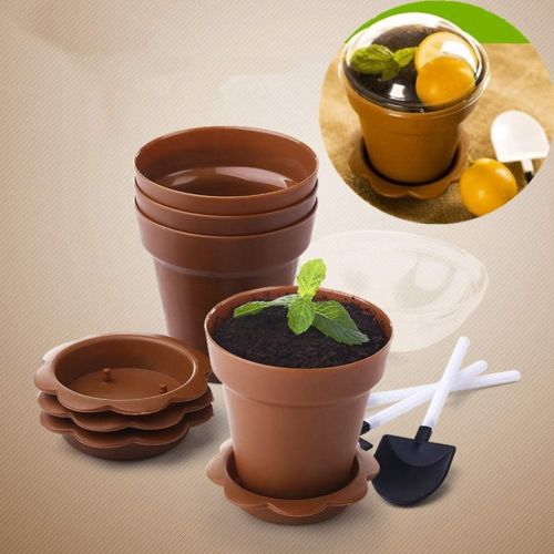  [아마존베스트]UPKOCH 20pcs mini flower pot cup with shovel spoon