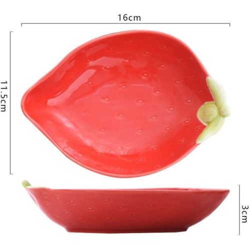  [아마존베스트]UPKOCH Ceramic Appetizer Plate Strawberry Plate Dessert Plate Salad Pasta Bowls Food Serving Tray for Fruit Cheese Dessert Snack