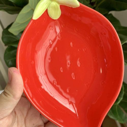  [아마존베스트]UPKOCH Ceramic Appetizer Plate Strawberry Plate Dessert Plate Salad Pasta Bowls Food Serving Tray for Fruit Cheese Dessert Snack