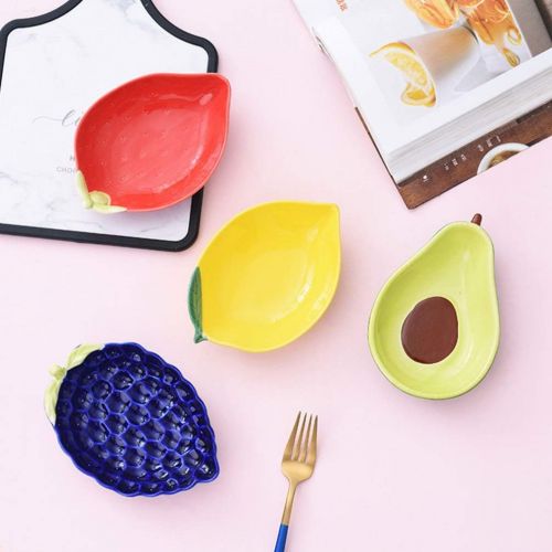  [아마존베스트]UPKOCH Ceramic Appetizer Plate Strawberry Plate Dessert Plate Salad Pasta Bowls Food Serving Tray for Fruit Cheese Dessert Snack