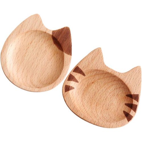  [아마존베스트]UPKOCH 2pcs Wooden Dip Bowls Sauce Dishes Seasoning Dishes Serving Dishes Seasoning Bowl Sushi Soy Dishes for Snack Sushi Fruit Appetizer Dessert