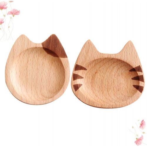  [아마존베스트]UPKOCH 2pcs Wooden Dip Bowls Sauce Dishes Seasoning Dishes Serving Dishes Seasoning Bowl Sushi Soy Dishes for Snack Sushi Fruit Appetizer Dessert