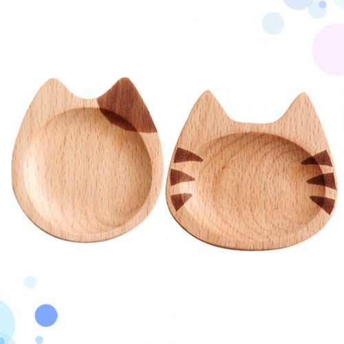  [아마존베스트]UPKOCH 2pcs Wooden Dip Bowls Sauce Dishes Seasoning Dishes Serving Dishes Seasoning Bowl Sushi Soy Dishes for Snack Sushi Fruit Appetizer Dessert