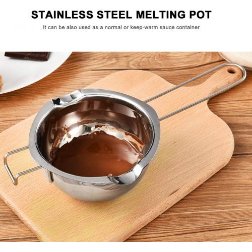  [아마존베스트]UPKOCH 2 pieces water bath melting bowl stainless steel melting pot melting bowl water bath bowl melting pot melting pot bowl for chocolate cheese butter cream wax