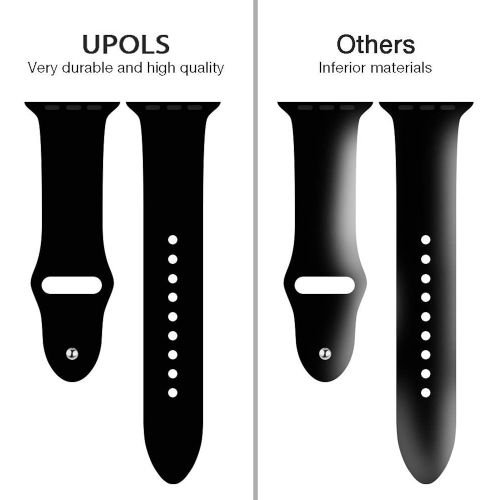  [아마존베스트]UPOLS Compatible with Apple Watch Band 38mm 42mm 40mm 44mm Sport Band, Silicone Sport Strap Replacement Bands Compatible for iWatch Series 4/3/2/1 S/M M/L