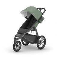 UPPAbaby Ridge Jogging Stroller/Durable Performance Jogger with Never-Flat Tires/Built for Walking, Running, Hiking/Water Bottle Holder & Basket Cover Included/Gwen (Green Melange/Carbon Frame)