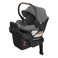 UPPAbaby Aria Lightweight Infant Car Seat/Just Under 6 lbs for Easy Portability/Base with Load Leg + Infant Insert Included/Direct Stroller Attachment/Greyson (Charcoal Melange/Saddle Leather)