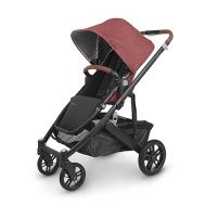 UPPAbaby Cruz V2 Stroller/Full-Featured Stroller with Travel System Capabilities/Toddler Seat, Bumper Bar, Bug Shield, Rain Shield Included/Lucy (Rosewood Melange/Carbon Frame/Saddle Leather)