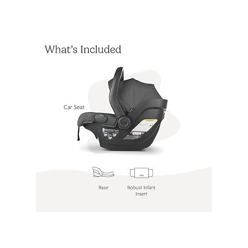  UPPAbaby Mesa V2 Infant Car Seat/Easy Installation/Innovative SmartSecure Technology/Base + Robust Infant Insert Included/Direct Stroller Attachment/Greyson (Charcoal Melange/Merino Wool)