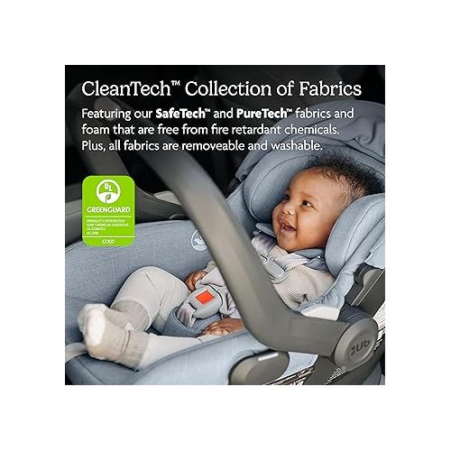  UPPAbaby Mesa V2 Infant Car Seat/Easy Installation/Innovative SmartSecure Technology/Base + Robust Infant Insert Included/Direct Stroller Attachment/Greyson (Charcoal Melange/Merino Wool)