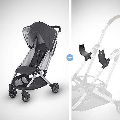  [아마존베스트]UPPAbaby MINU Stroller + MESA Adapter - Jordan (Charcoal Melange/Silver/Black Leather)