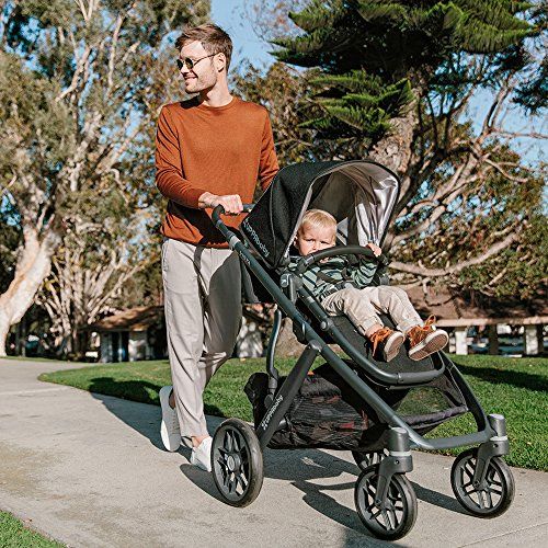  UPPAbaby VISTA Stroller, Charcoal MelangeSilverLeather, Jordan