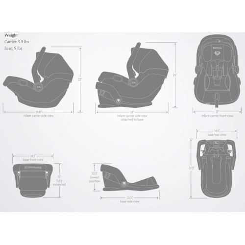  2018 UPPAbaby MESA Infant Car Seat -Jordan (Charcoal Melange) Merino Wool Version/Naturally Fire...