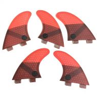 UPSURF Surfboard Fcs Fins K2.1 honeycomb+fiberglass Surfboard Fins Thruster FCS Style (5 Fins)