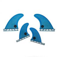 UPSURF Future Surfboard Fin Fiberglass+Honeycomb Quad fin G3+GL (BlueOrange)