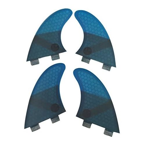  UPSURF Surfboard Fins (4 Fins) K2.1 FCS Base Honeycomb Fiberglass Quad fin with 1 Key & 8 Screws