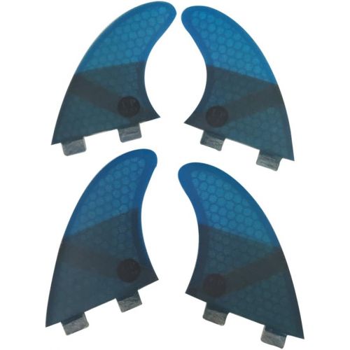  UPSURF Surfboard Fins (4 Fins) K2.1 FCS Base Honeycomb Fiberglass Quad fin with 1 Key & 8 Screws