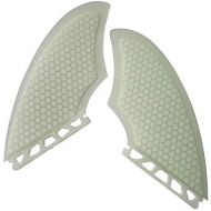 UPSURF Fiberglass Honeycomb Keel fin 2 fins surf Thruster K2 Black/White （FCS&Future&FCS2）