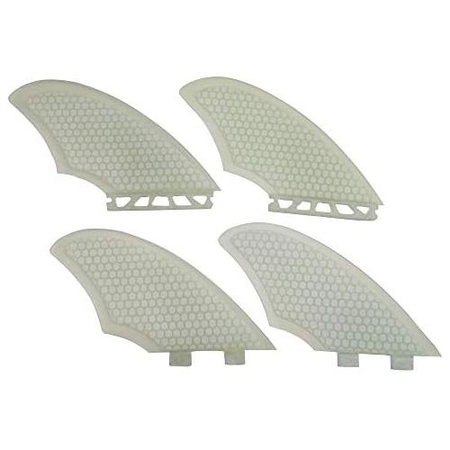  UPSURF Fiberglass Honeycomb Keel fin 2 fins surf Thruster K2 Black/White （FCS&Future&FCS2）