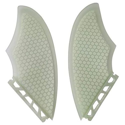  UPSURF Fiberglass Honeycomb Keel fin 2 fins surf Thruster K2 Black/White （FCS&Future&FCS2）