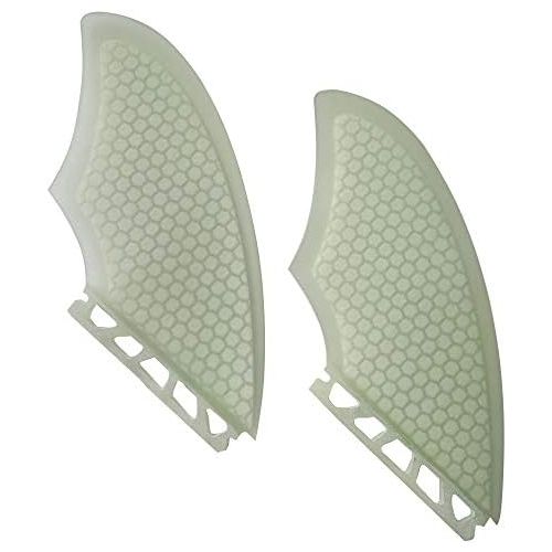  UPSURF Fiberglass Honeycomb Keel fin 2 fins surf Thruster K2 Black/White （FCS&Future&FCS2）