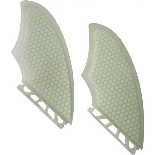  UPSURF Fiberglass Honeycomb Keel fin 2 fins surf Thruster K2 Black/White （FCS&Future&FCS2）