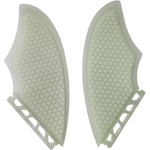  UPSURF Fiberglass Honeycomb Keel fin 2 fins surf Thruster K2 Black/White （FCS&Future&FCS2）