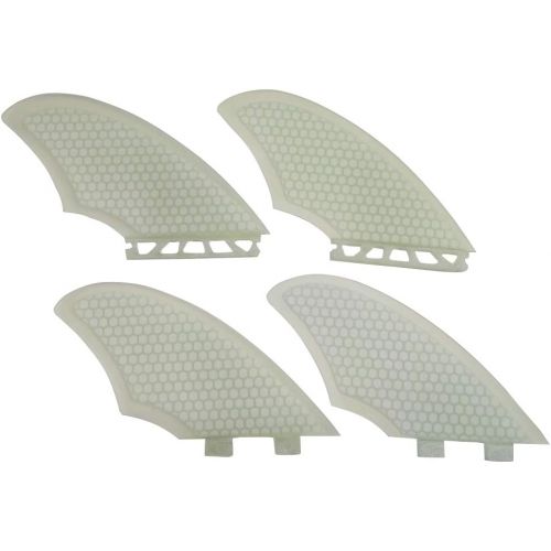  UPSURF Fiberglass Honeycomb Keel fin 2 fins surf Thruster K2 Black/White （FCS&Future&FCS2）