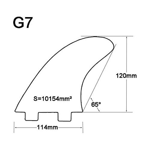  UPSURF Surfboard Tri Fin Medium Large FCS G5/G7 Size 3 Fins(White or Green)