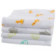 UR My Sunshine Muslin Swaddle Blankets, Soft Light Cotton, Boy or Girl 4 Pack, 47 x 47 Inch (Large)