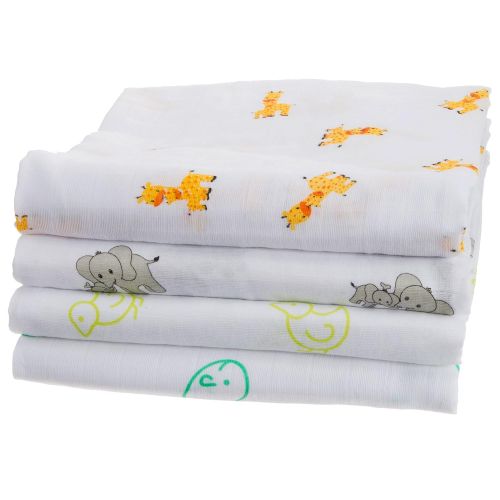  UR My Sunshine Muslin Swaddle Blankets, Soft Light Cotton, Boy or Girl 4 Pack, 47 x 47 Inch (Large)