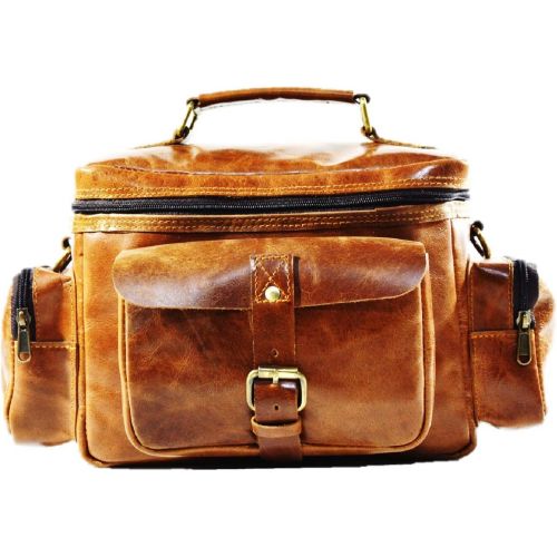  Urban Dezire Urban dezire Leather Big Camera DSLR Padded Digital Camera Bag for With Lens Partition