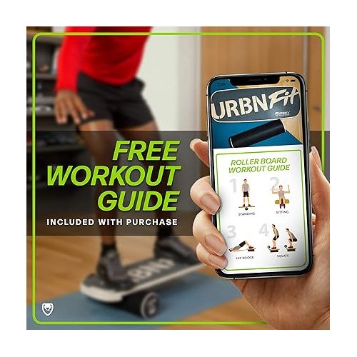  URBNFit Wooden Balance Board Trainer - Wobble Board for Skateboard, Hockey, Snowboard & Surf Training - Balancing Board w/Workout Guide to Exercise and Build Core Stability?