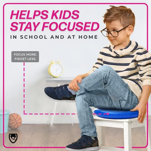  URBNFit Balance Disc - Stability Wobble Cushion - Lumbar Support For Desk and Office Chair, Lower Back Pain Relief and Support - Kid’s Wiggle Seat For Classrooms - Home Gym Workout Equipme