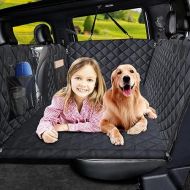 URPOWER XL Dog Back Seat Extender for Truck, Hard Bottom Dog Seat Cover Waterproof Dog Car Hammock Pet Backseat Bed for Crew Cab Truck and Large SUV, Pet Truck Accessories for F150 / RAM 1500/ Tundra