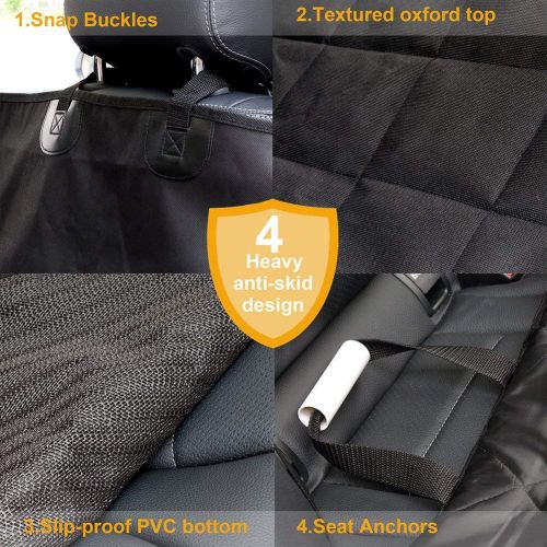  [아마존 핫딜]  [아마존핫딜]URPOWER 100% Waterproof Pet Seat Cover Car Seat Cover for Pets - Scratch Proof & Nonslip Backing & Hammock, Quilted, Padded, Durable Pet Seat Covers for Cars Trucks and SUVs