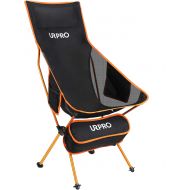 URPRO Upgraded Outdoor Camping Chair Portable Lightweight Folding Camp Chair Headrest & Pocket High Back for Outdoor Backpacking Hiking Travel Picnic Fishing Hiking Beach