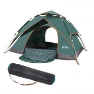 URPRO Family Tent, 3-4 Person Automatic pop up Tent has Two Using Ways, Double Layers Waterproof, Windproof, with Carry Bag,Perfect for Beach, Outdoor, Traveling,Hiking,Camping, Hu