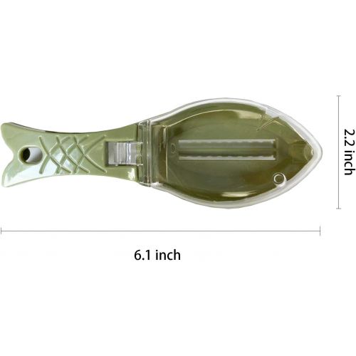  [아마존베스트]U/S Fish Scaler Brush With Lid-2Pieces Easily Remove Fish Scales-Unique Handle Design，Fast Remove Fish Skin Graters Cleaning Peeler Scaler Scraper