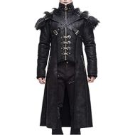 U/S Devil Fashion Mens Steampunk Handsome Long Jacket Punk Halloween Cosplay Stage Performance Costume