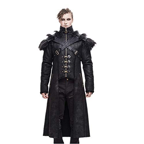  할로윈 용품U/S Devil Fashion Mens Steampunk Handsome Long Jacket Punk Halloween Cosplay Stage Performance Costume