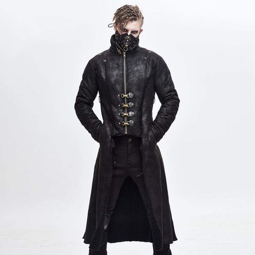  할로윈 용품U/S Devil Fashion Mens Steampunk Handsome Long Jacket Punk Halloween Cosplay Stage Performance Costume