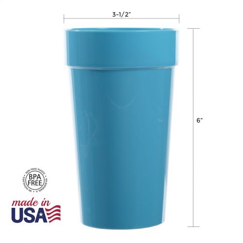  US Acrylic Spectrum 20-Ounce Plastic Tumblers | Set of 12 in 6 Assorted Colors